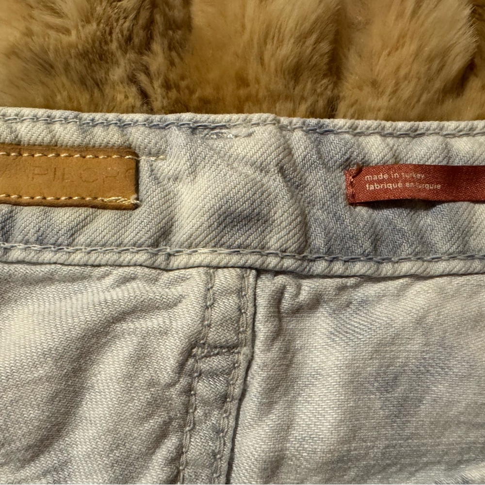 Pilcro and the Letterpress Blue and White Bleach Tye Dye Cropped Jeans - Picture 13 of 15